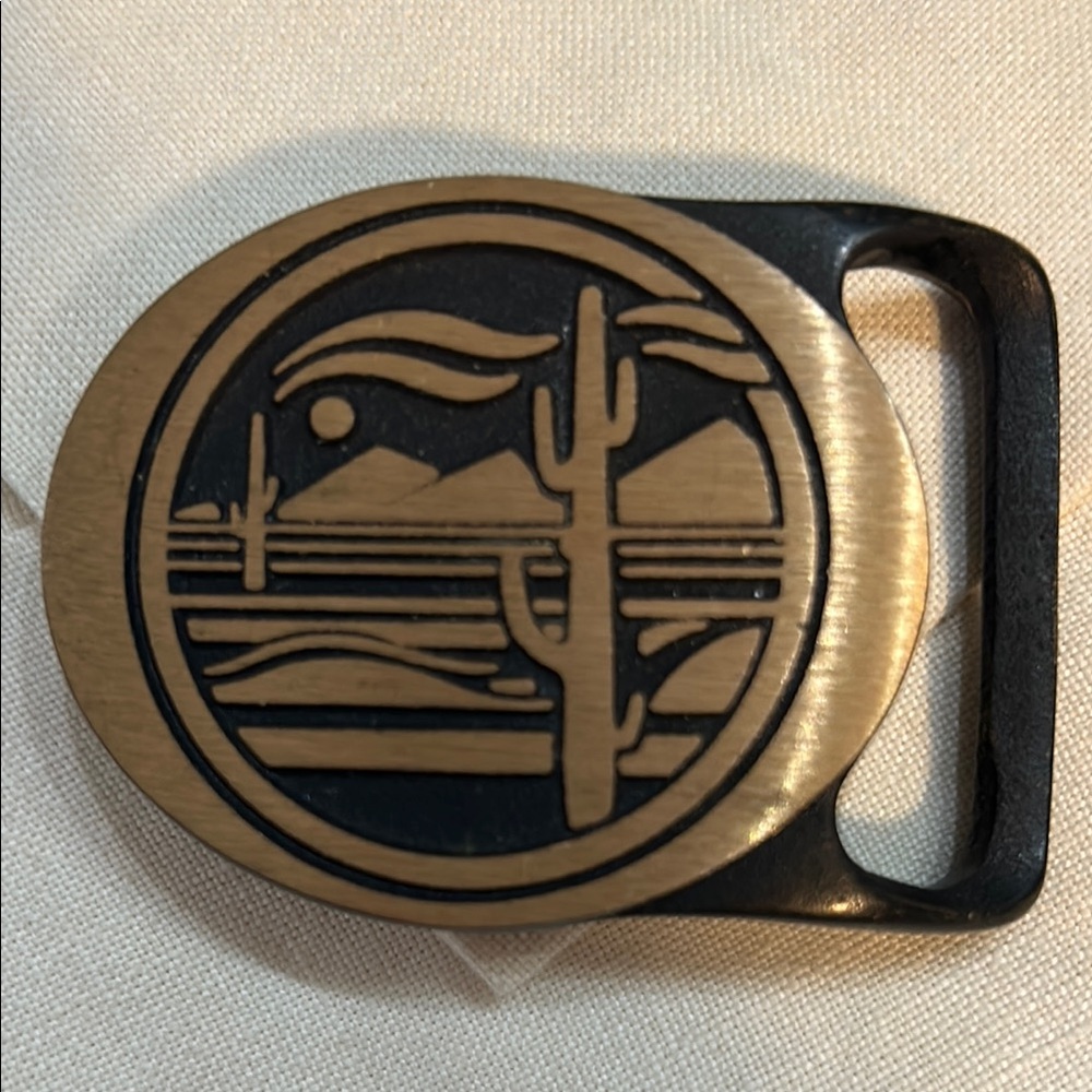 Black and Gold Belt Buckle